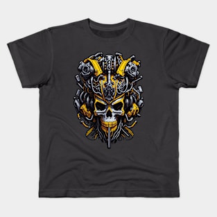 Mecha Skull S01 D31 Kids T-Shirt